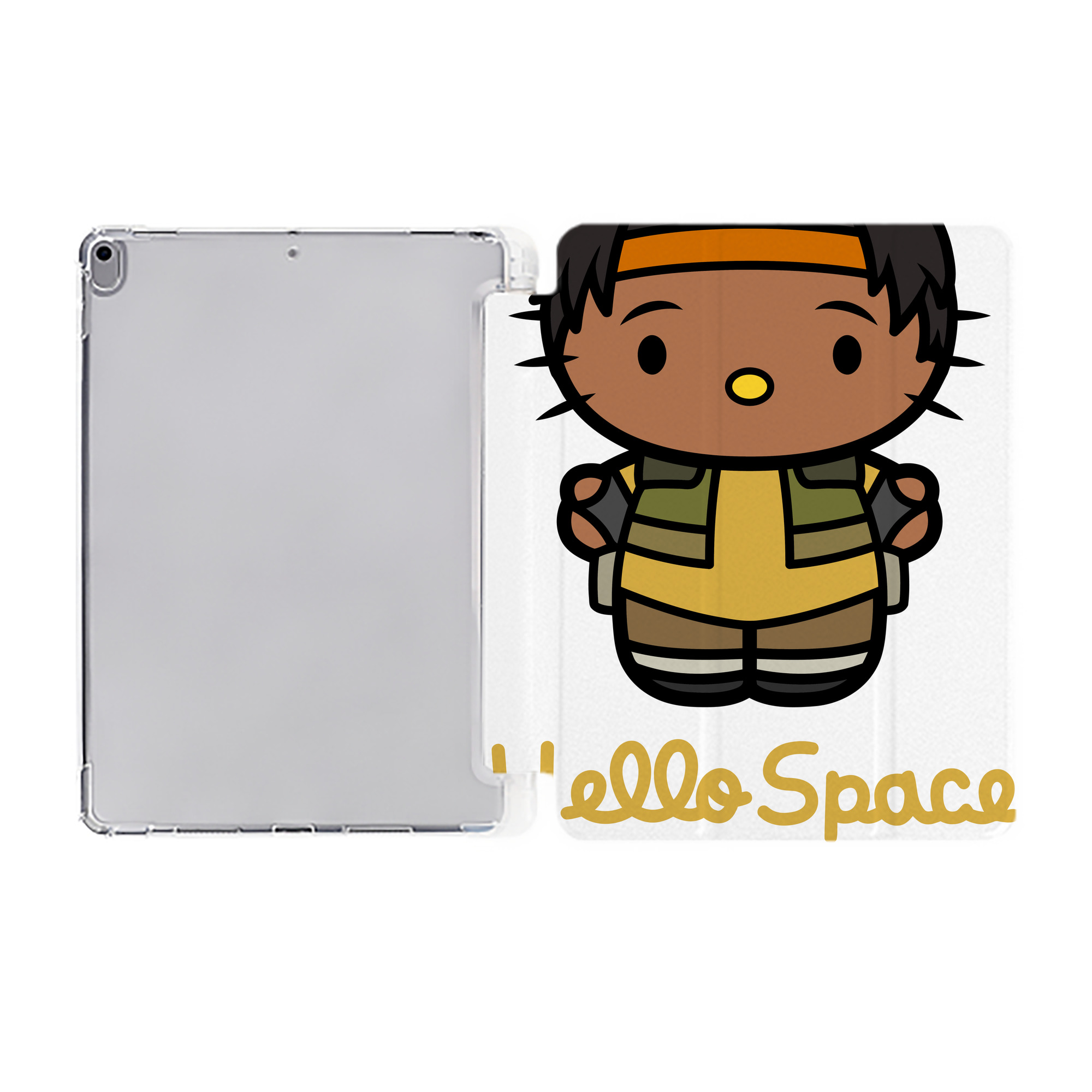 （画像用） Hello Kitty ハローキティ IPad ケース ペン収納付き 三つ折りスタンド PUレザー×シリコン 対応機種9.5/10.5/10.9インチ